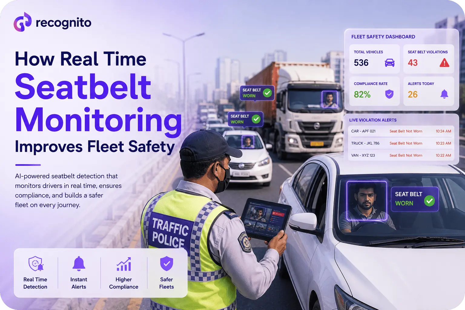 How Real Time Seatbelt Monitoring Improves Fleet Safety